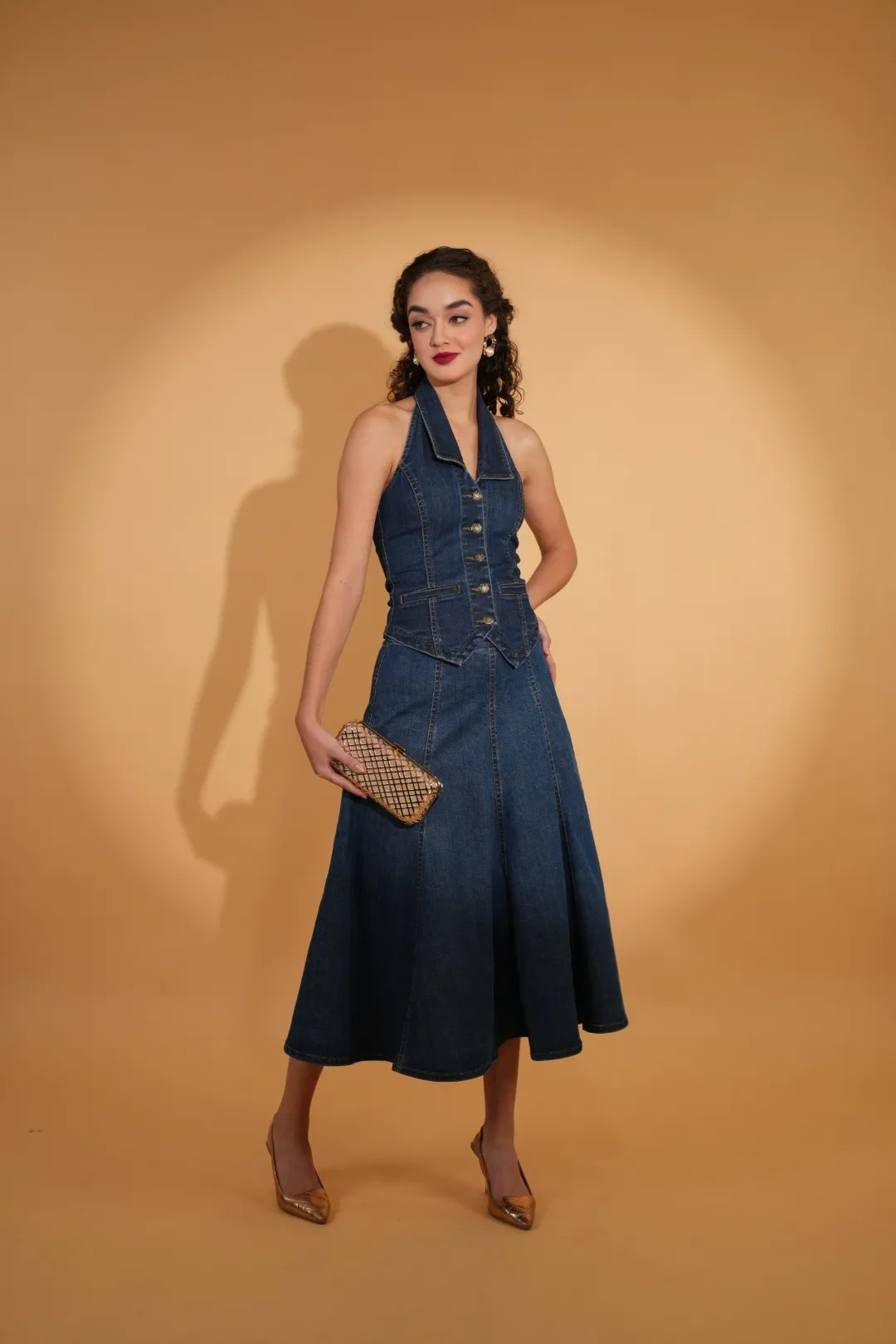 CECE DENIM WAISTCOAT