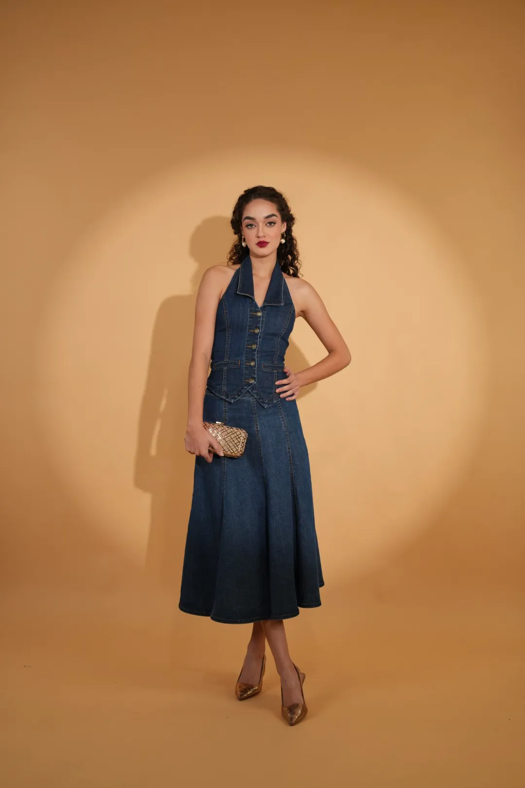 CECE DENIM WAISTCOAT