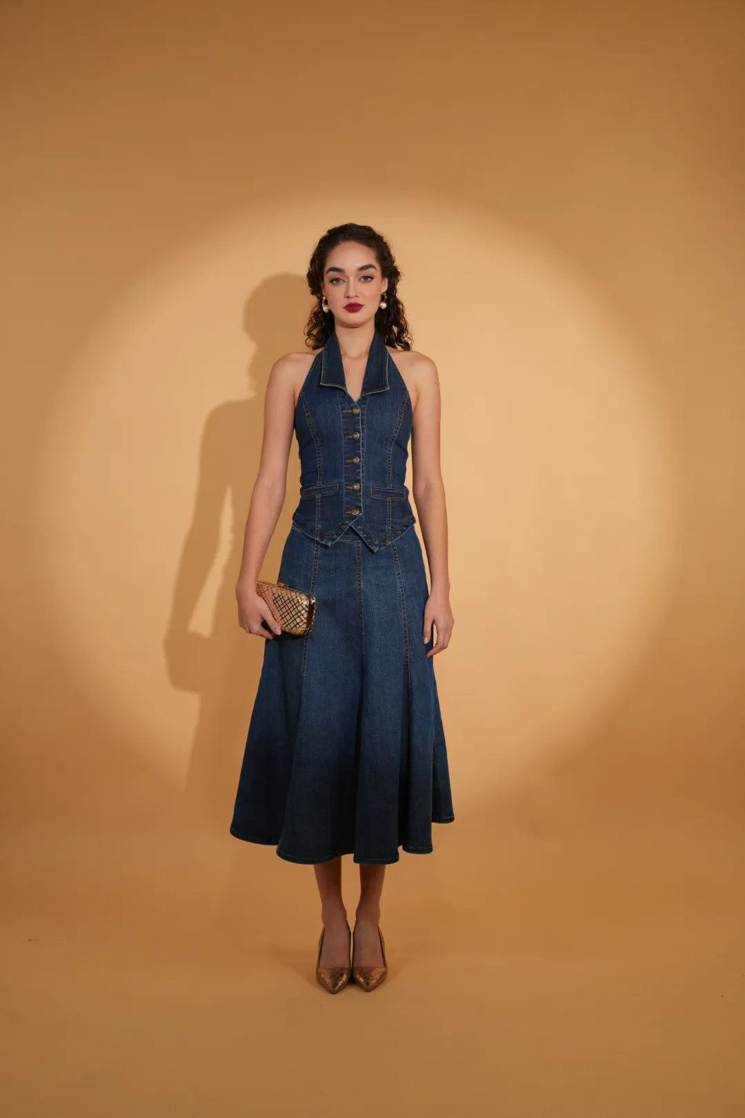 CECE DENIM WAISTCOAT