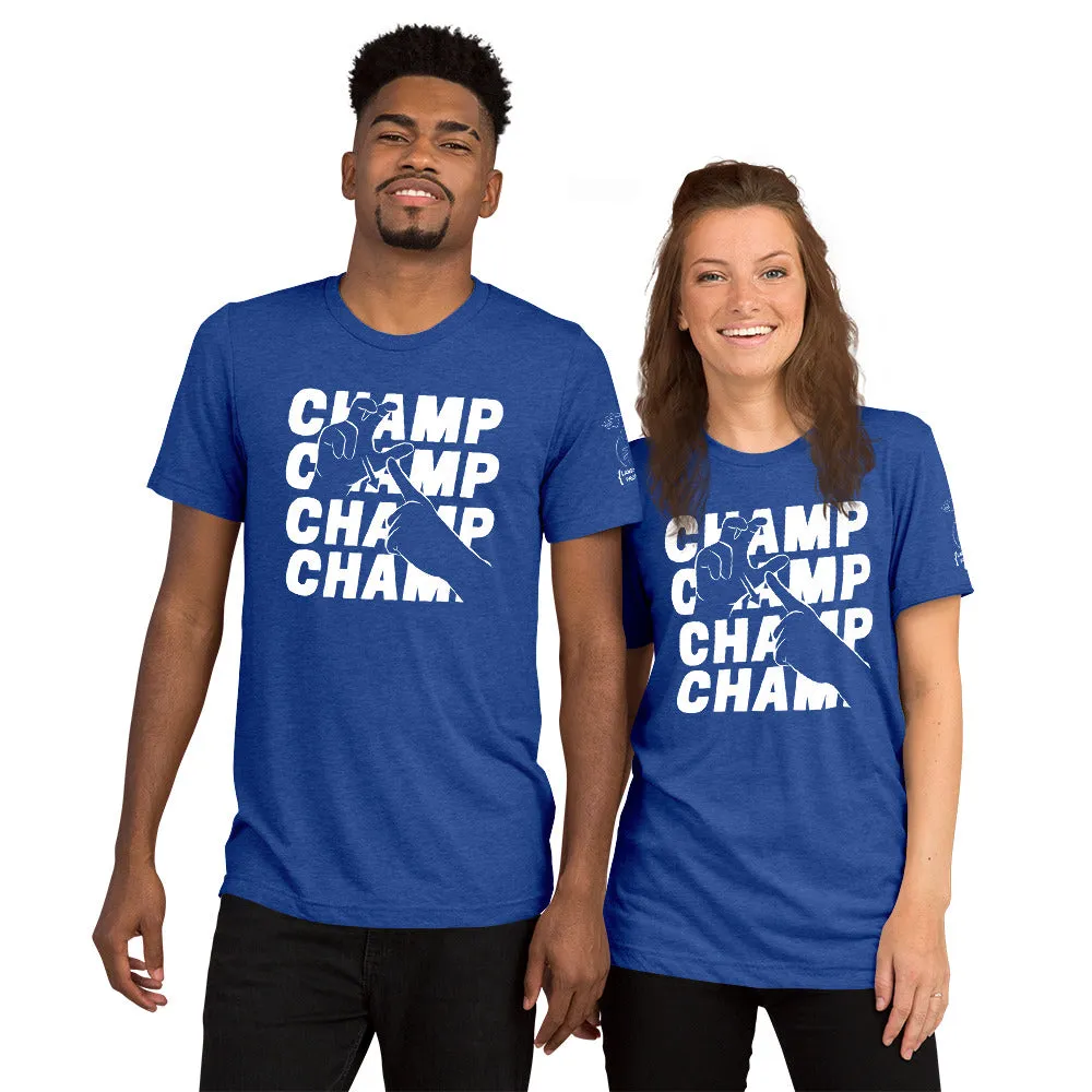 CHAMP - Short Sleeve Tee (White Ink - Triblend)
