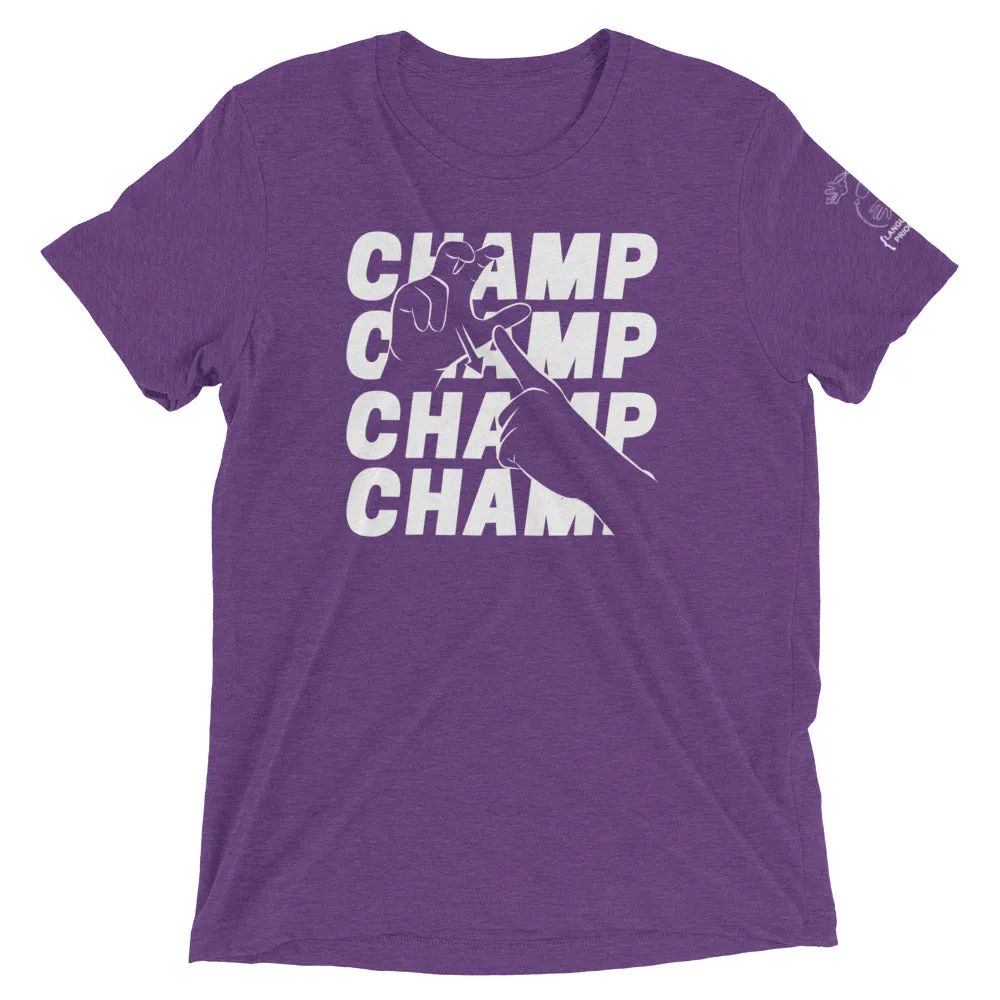 CHAMP - Short Sleeve Tee (White Ink - Triblend)
