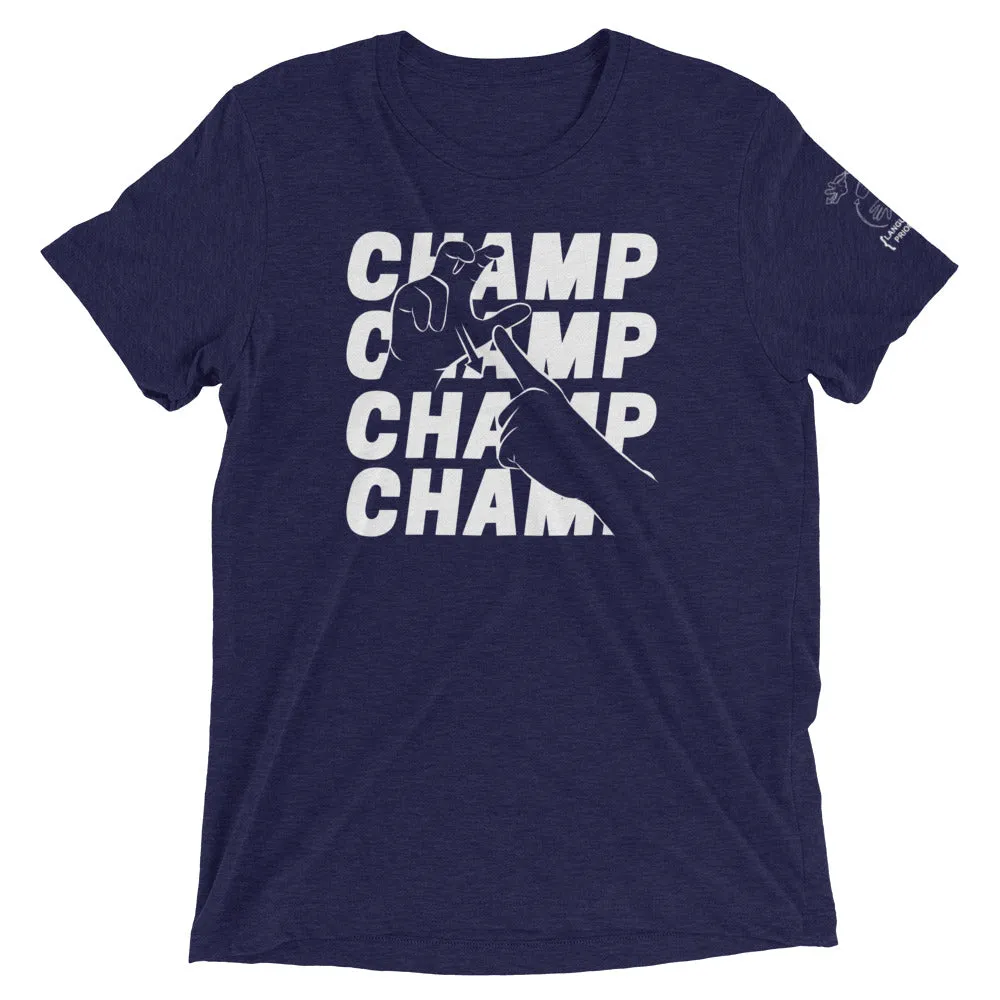 CHAMP - Short Sleeve Tee (White Ink - Triblend)