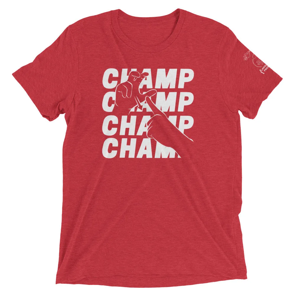 CHAMP - Short Sleeve Tee (White Ink - Triblend)