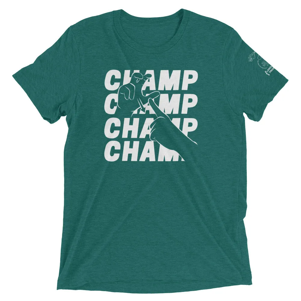 CHAMP - Short Sleeve Tee (White Ink - Triblend)