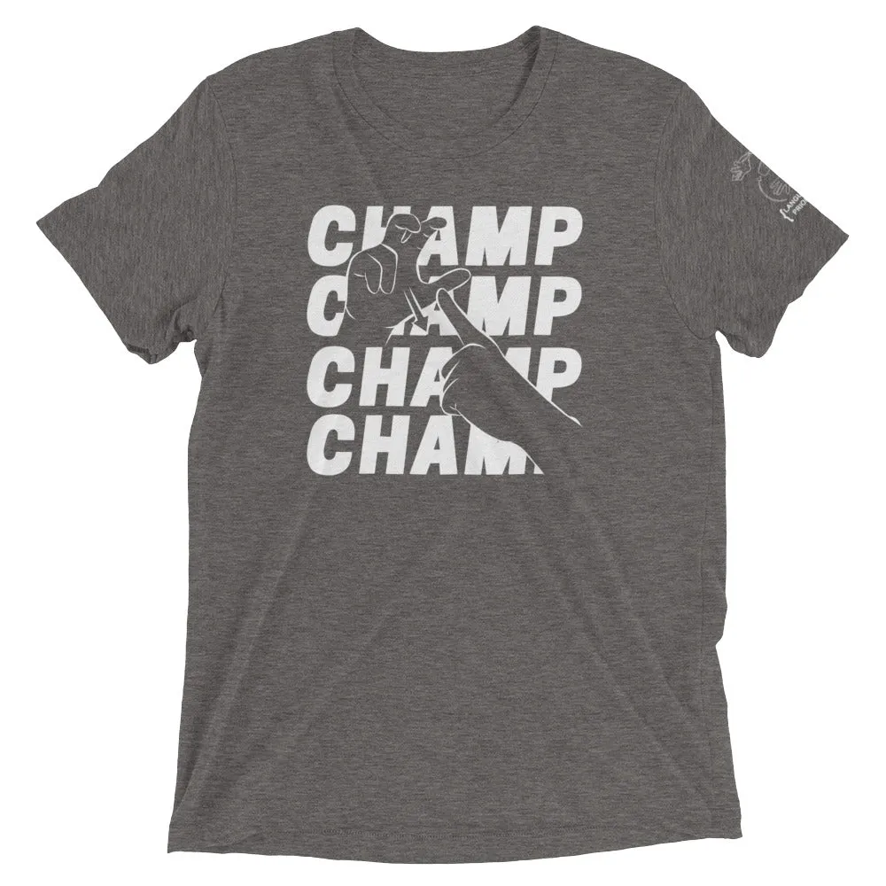 CHAMP - Short Sleeve Tee (White Ink - Triblend)