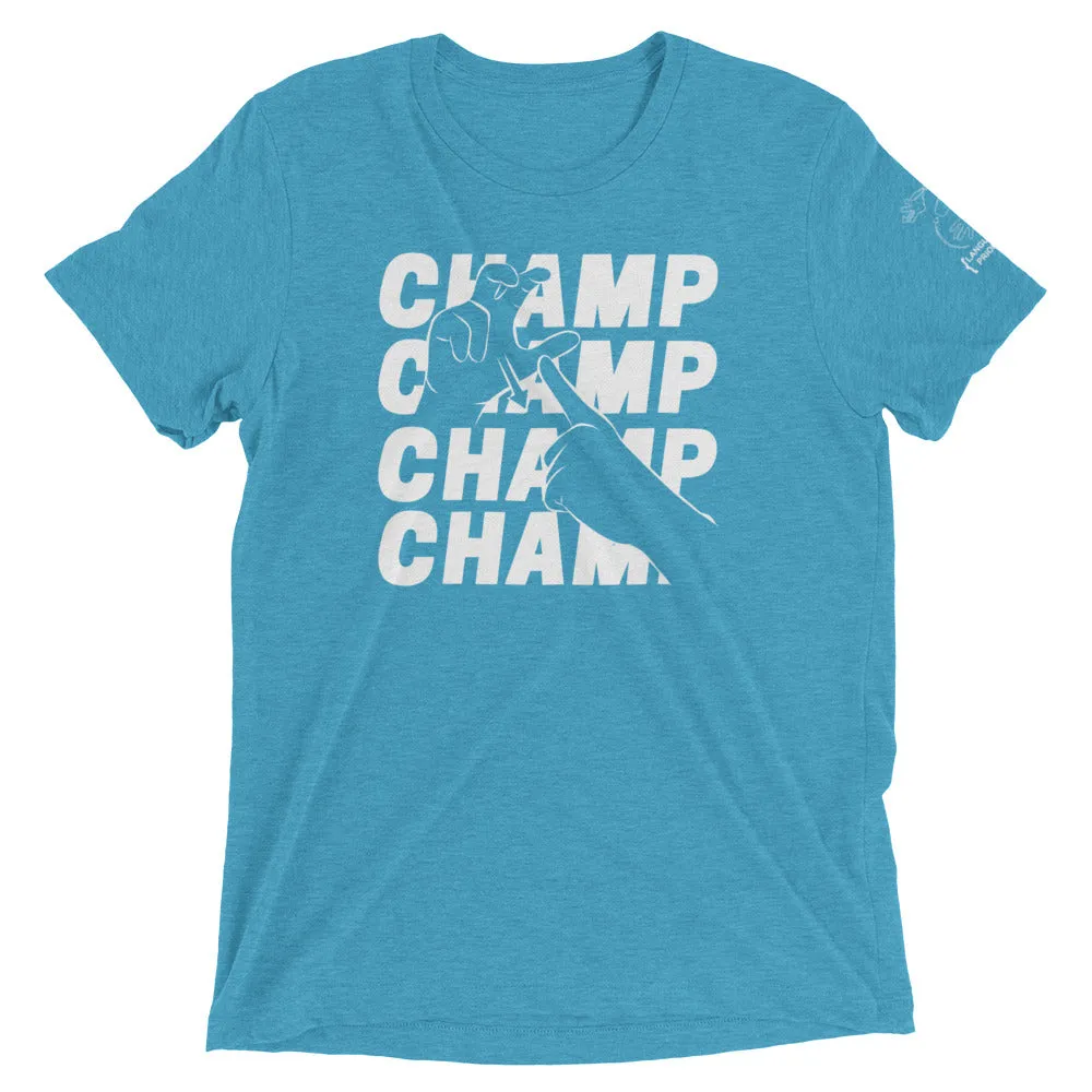 CHAMP - Short Sleeve Tee (White Ink - Triblend)