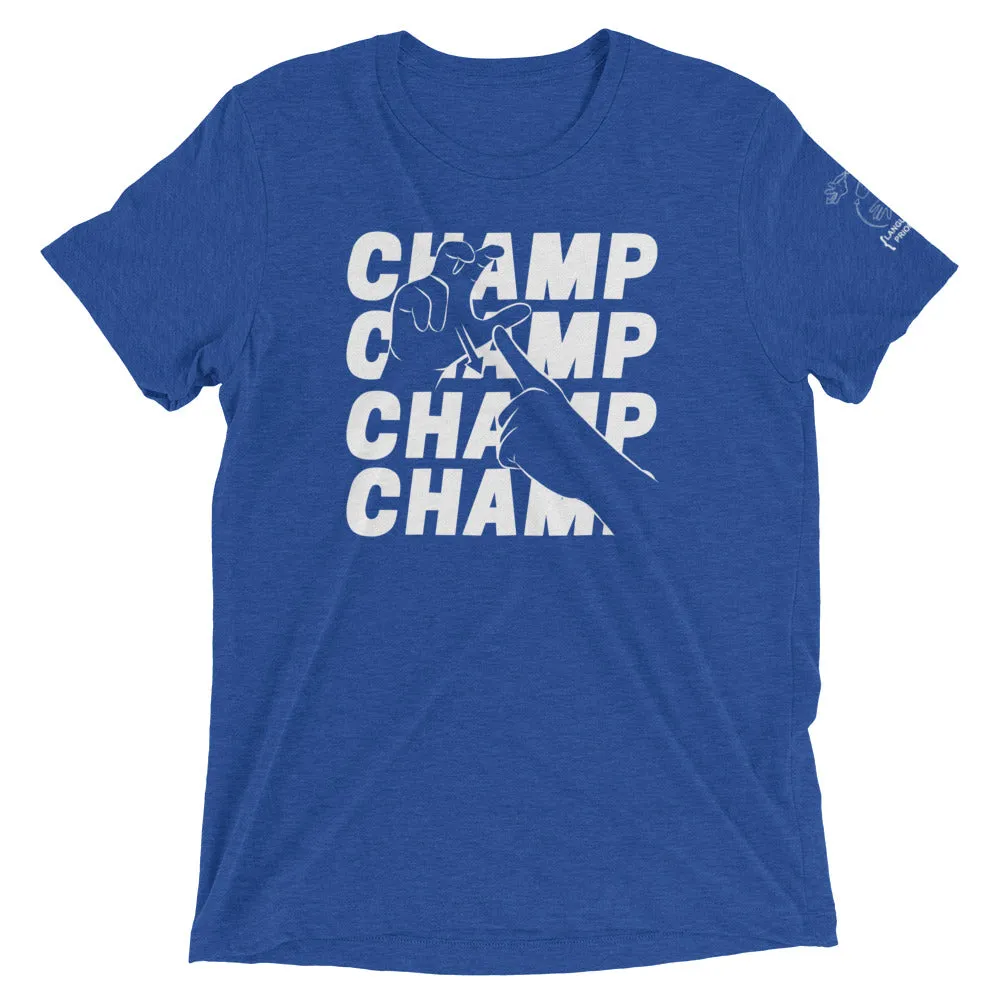 CHAMP - Short Sleeve Tee (White Ink - Triblend)