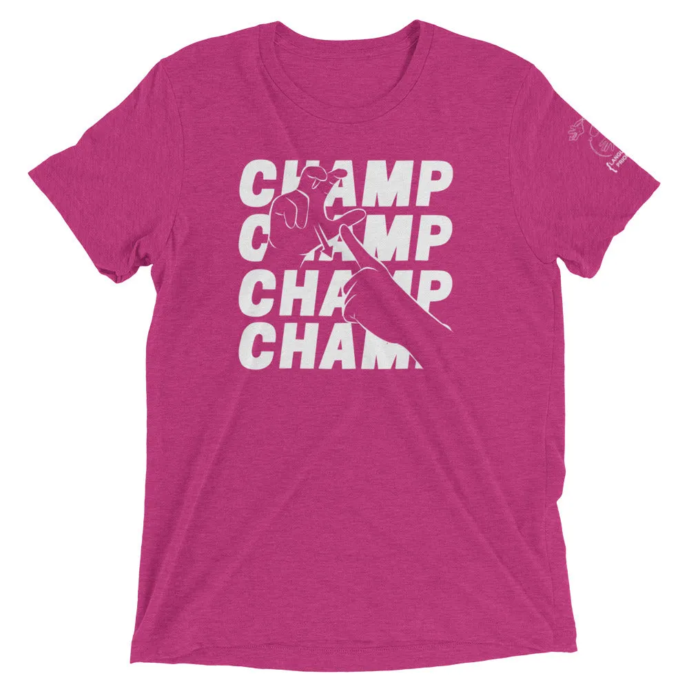 CHAMP - Short Sleeve Tee (White Ink - Triblend)