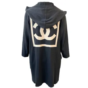 Chanel Black Jumbo Logo Knit Jacket