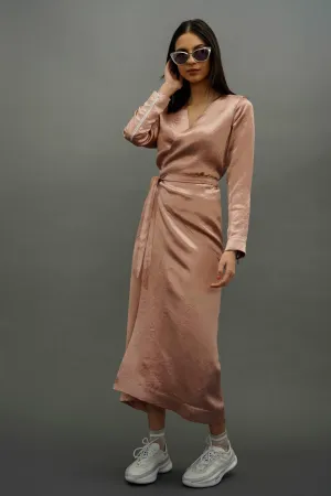 Chani Rose Long Sleeve Wrap Dress