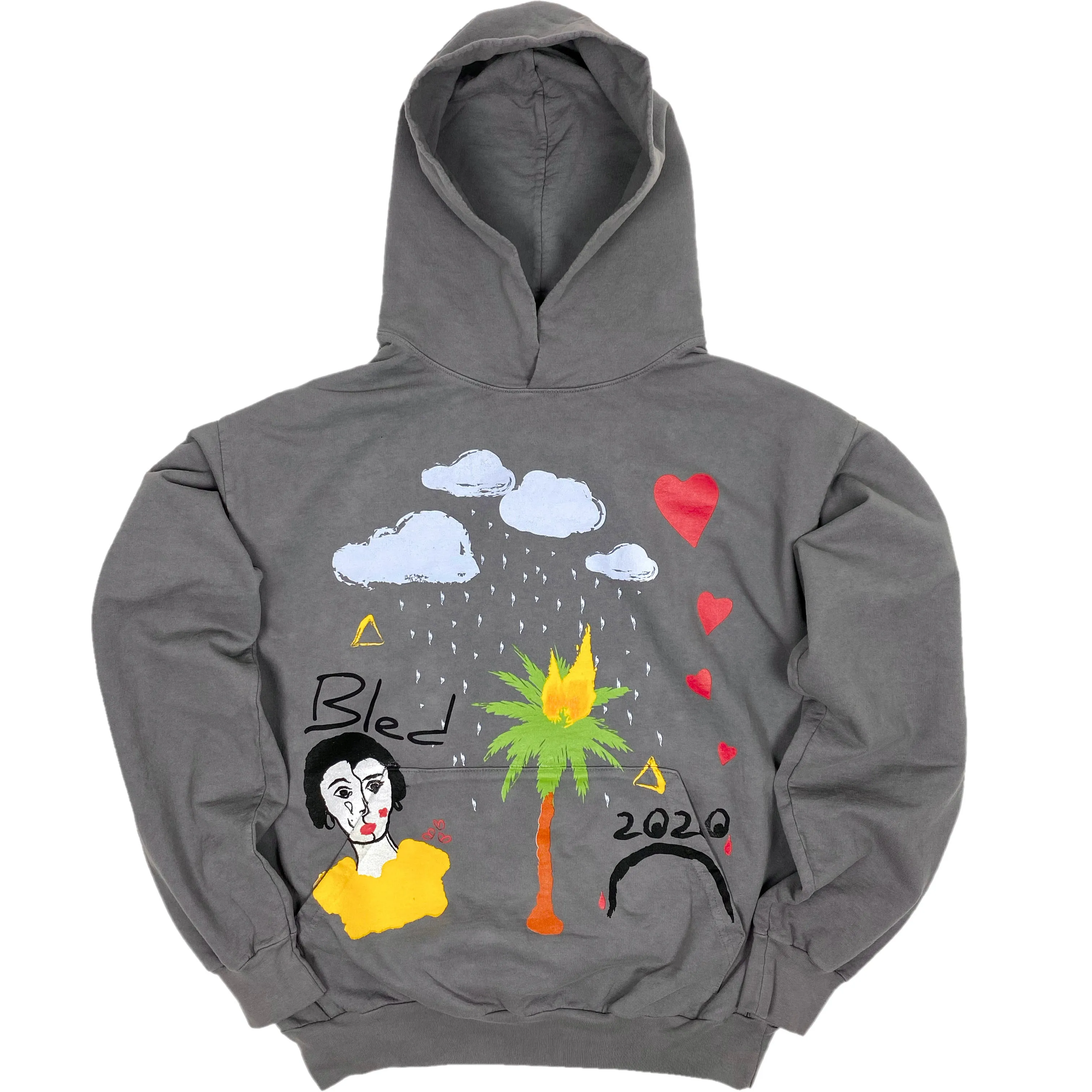 Chaos Garment Dye Hoodie - Charcoal