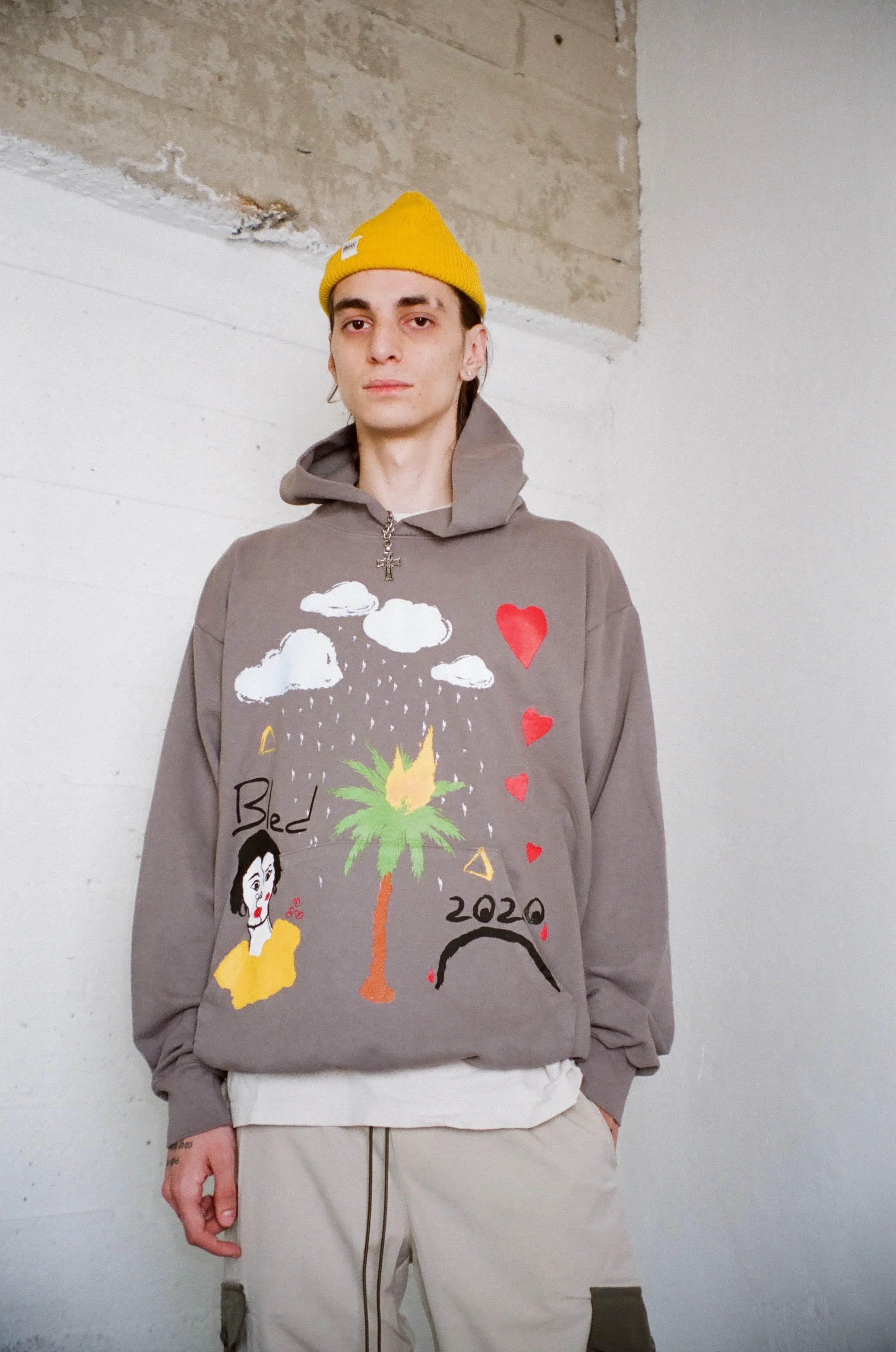 Chaos Garment Dye Hoodie - Charcoal