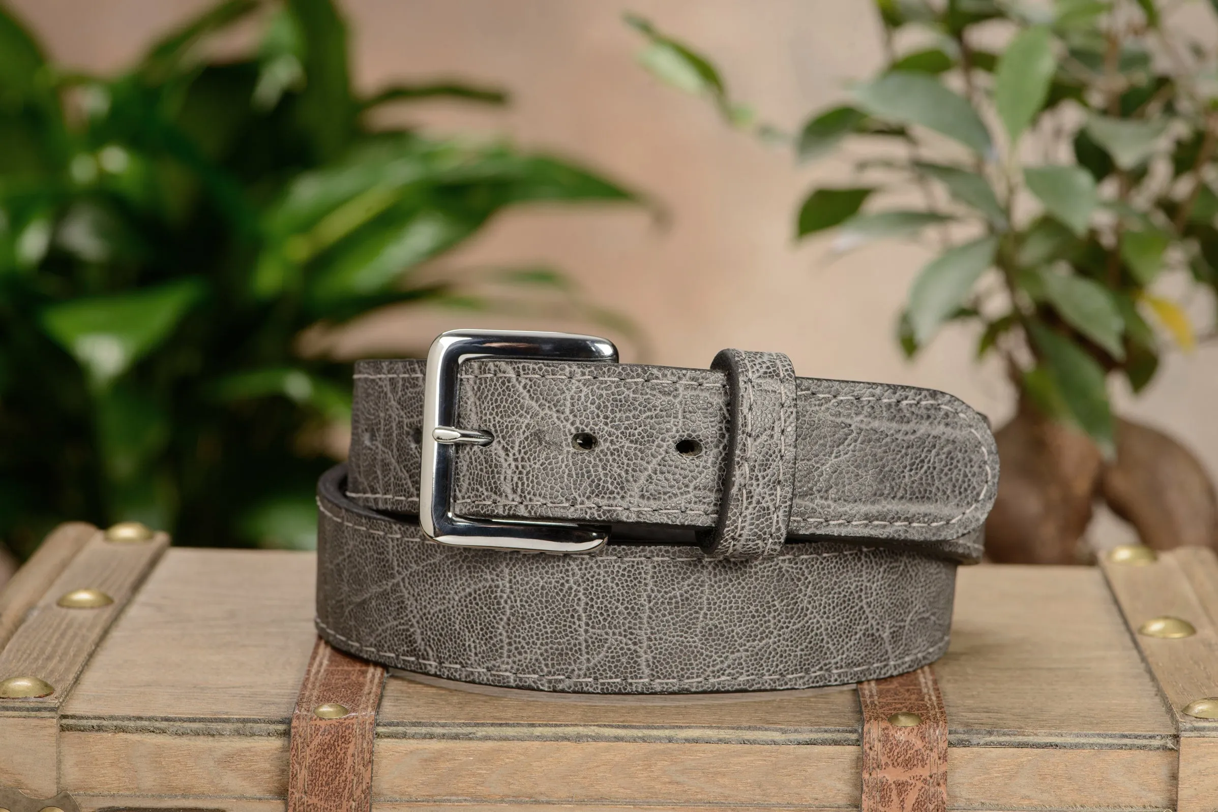 Charcoal Gray Elephant Money Belt With 25" Zipper