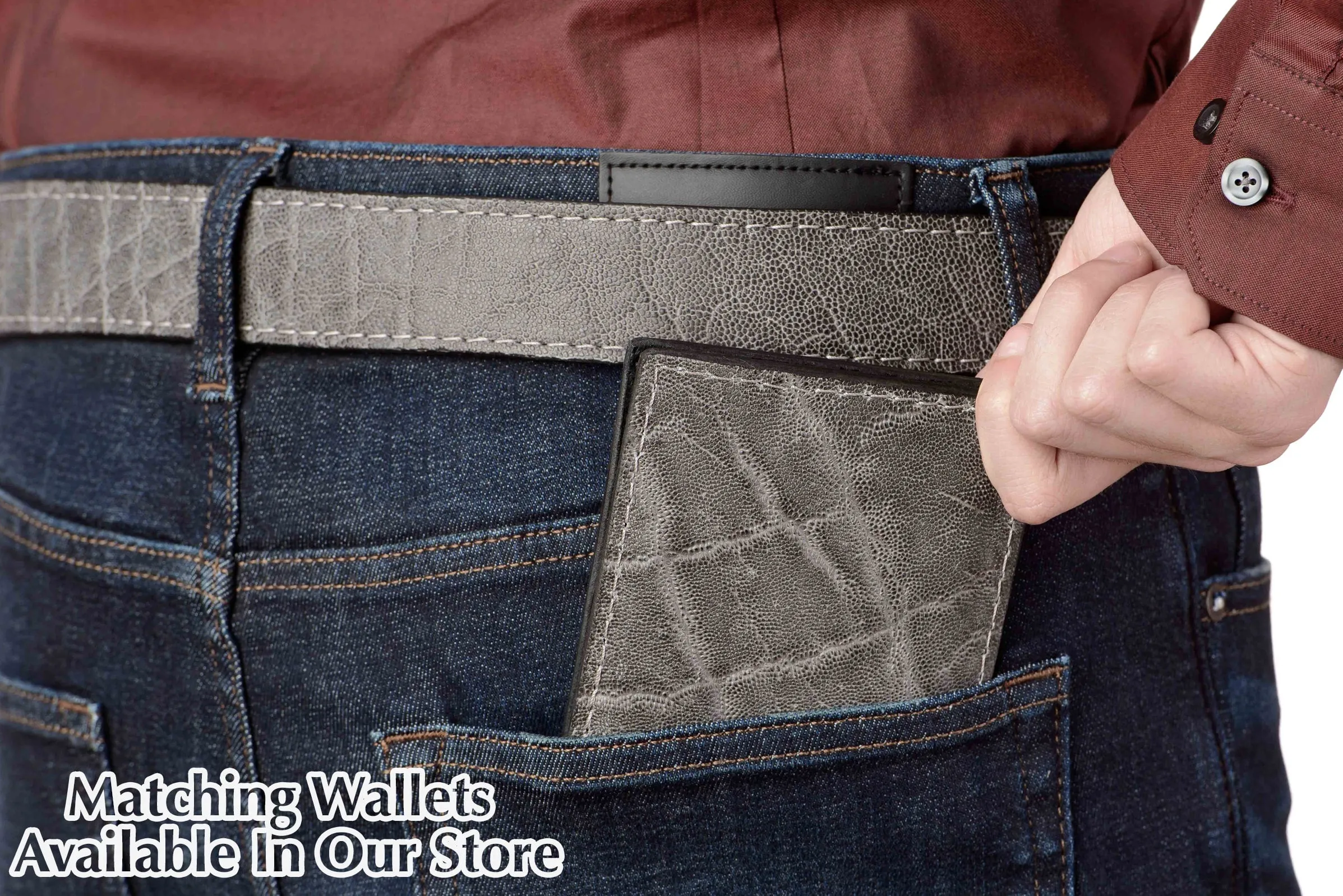 Charcoal Gray Elephant Money Belt With 25" Zipper