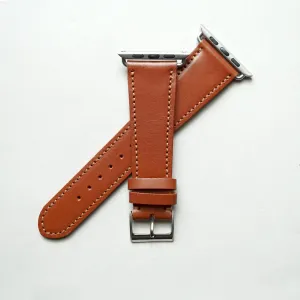 CHESTNUT BRIDLE LEATHER HANDMADE APPLE WATCH STRAP ALL GENERATIONS