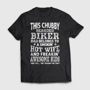 Chubby Bearded Biker - Standard T-shirt