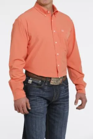 Cinch Long Sleeve Shirt ArenaFlex Coral MTW1862015COR