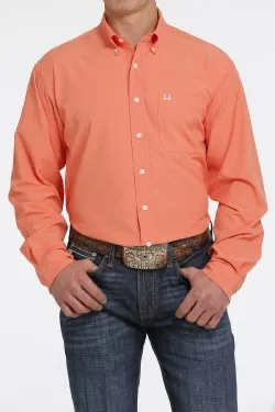 Cinch Long Sleeve Shirt ArenaFlex Coral MTW1862015COR