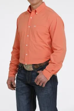 Cinch Long Sleeve Shirt ArenaFlex Coral MTW1862015COR