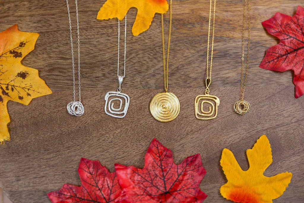 Circle Snail Swirl Necklace