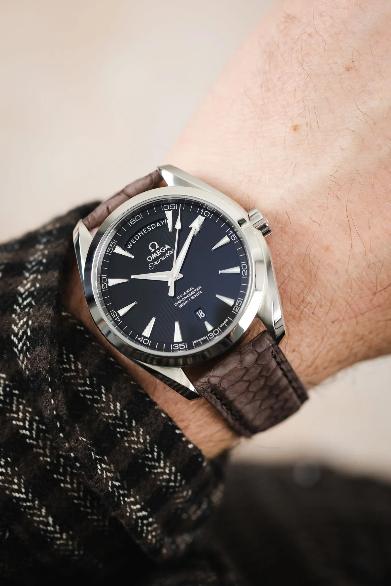 Classic Gallo Leather Watch Strap in Matte Vintage Brown