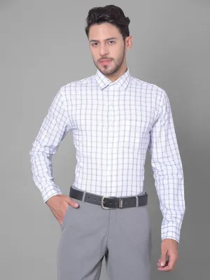 Cobb White Check Slim Fit Formal Shirt