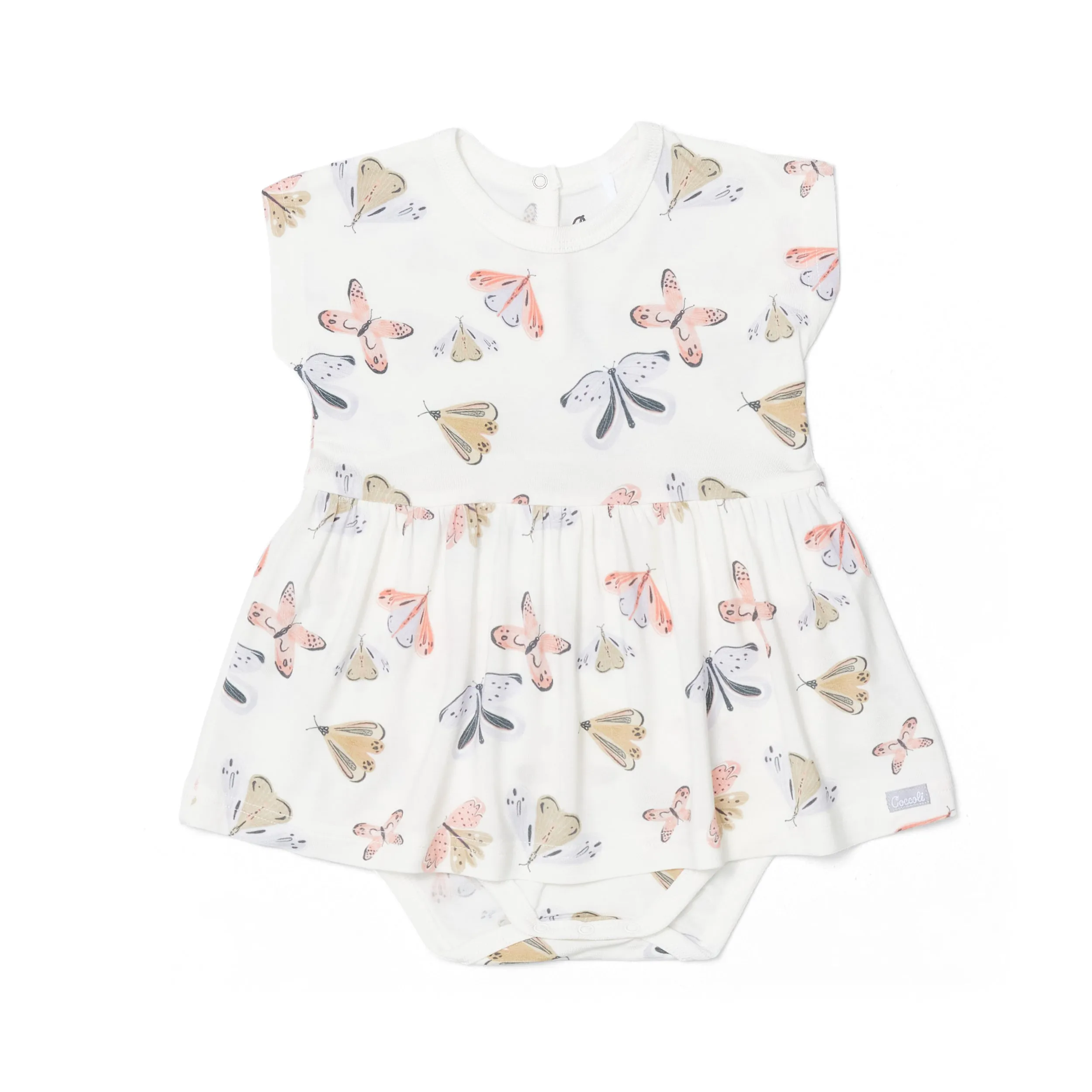 Coccoli Butterflies Cotton Modal Dress Onesie