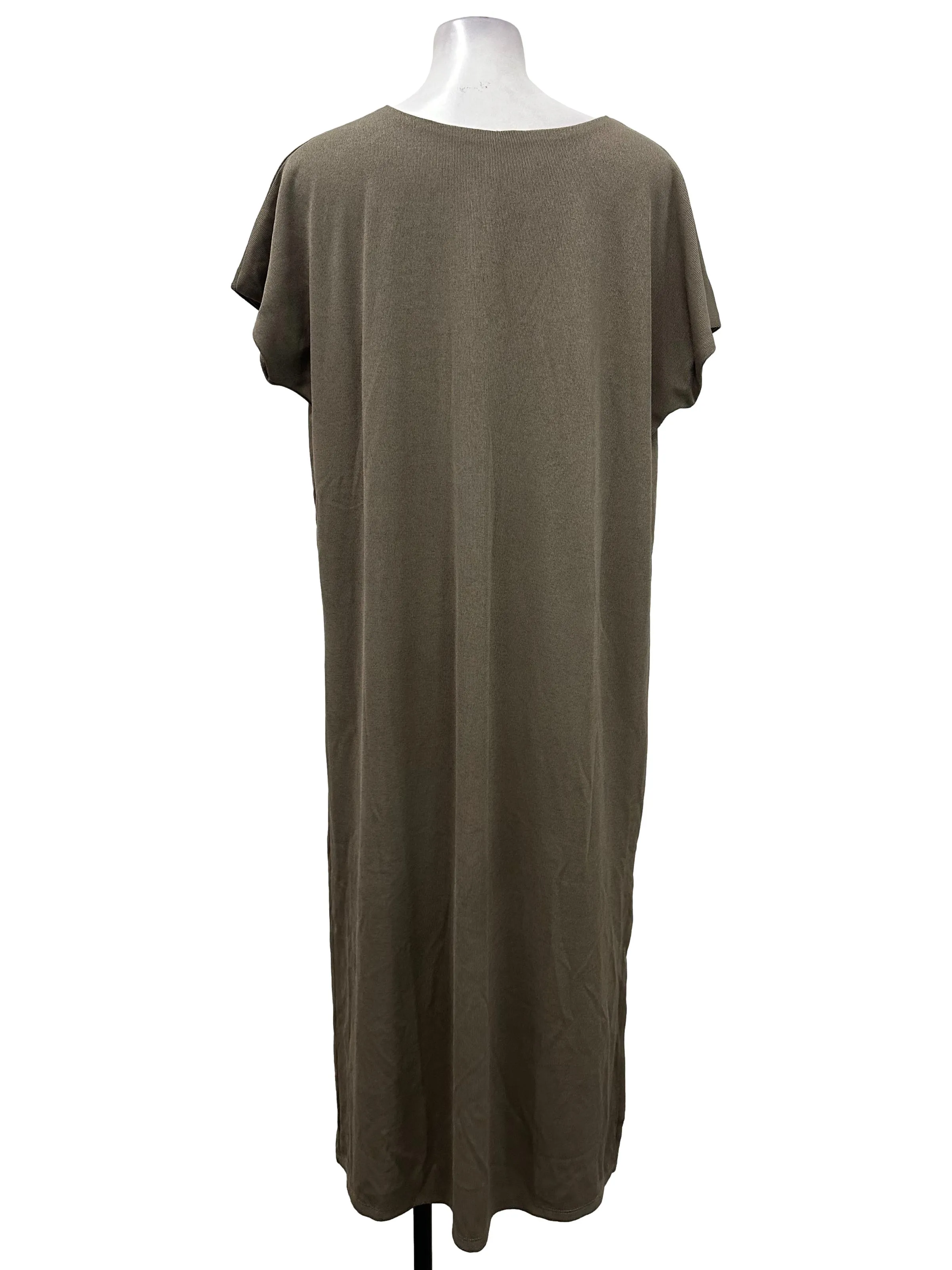 Cocoa Brown Ribbed Dress