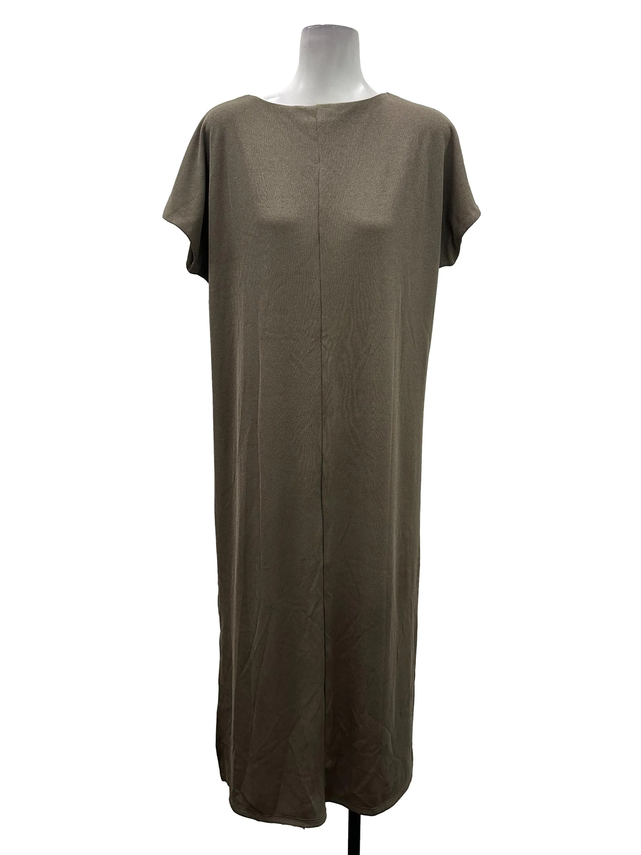 Cocoa Brown Ribbed Dress