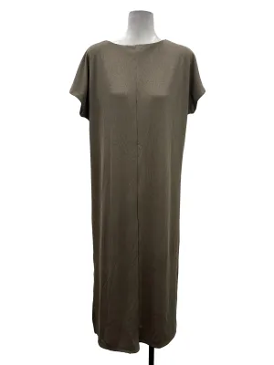 Cocoa Brown Ribbed Dress