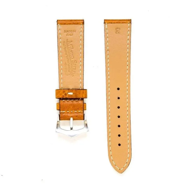 Cognac Leather Watch Strap - Cognac color