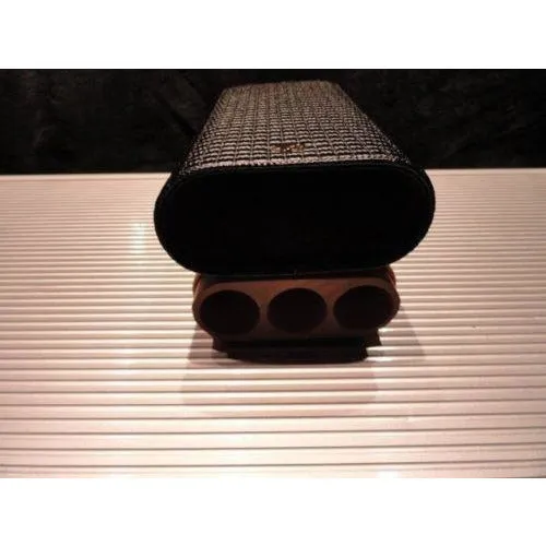 Cohiba Black & Gold Leather & wood Cigar Case