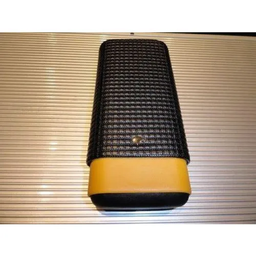Cohiba Black & Gold Leather & wood Cigar Case
