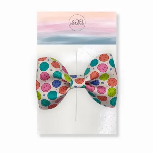 Colorful Smiles Pinch Hair Bow