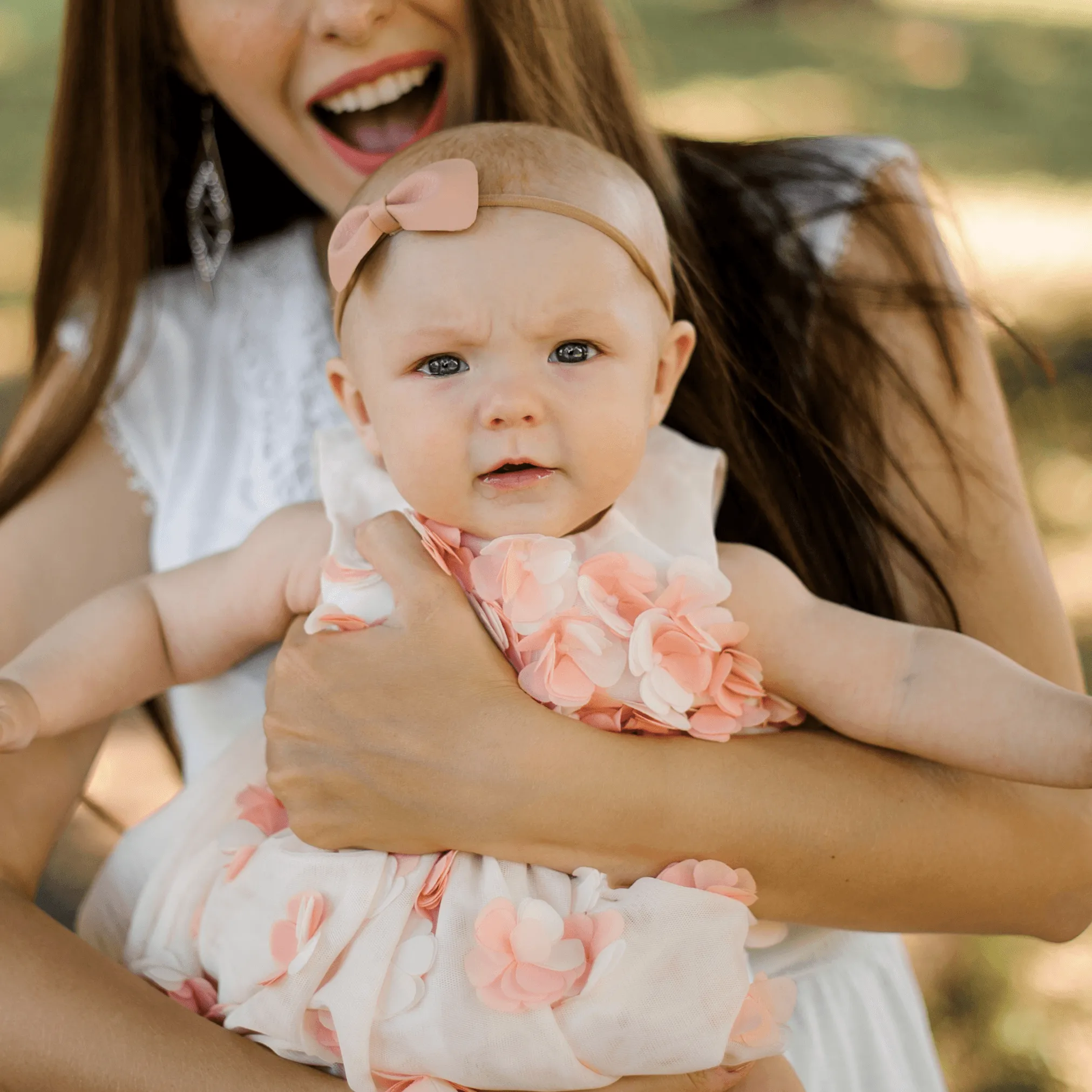Colorful Smiles Pinch Hair Bow