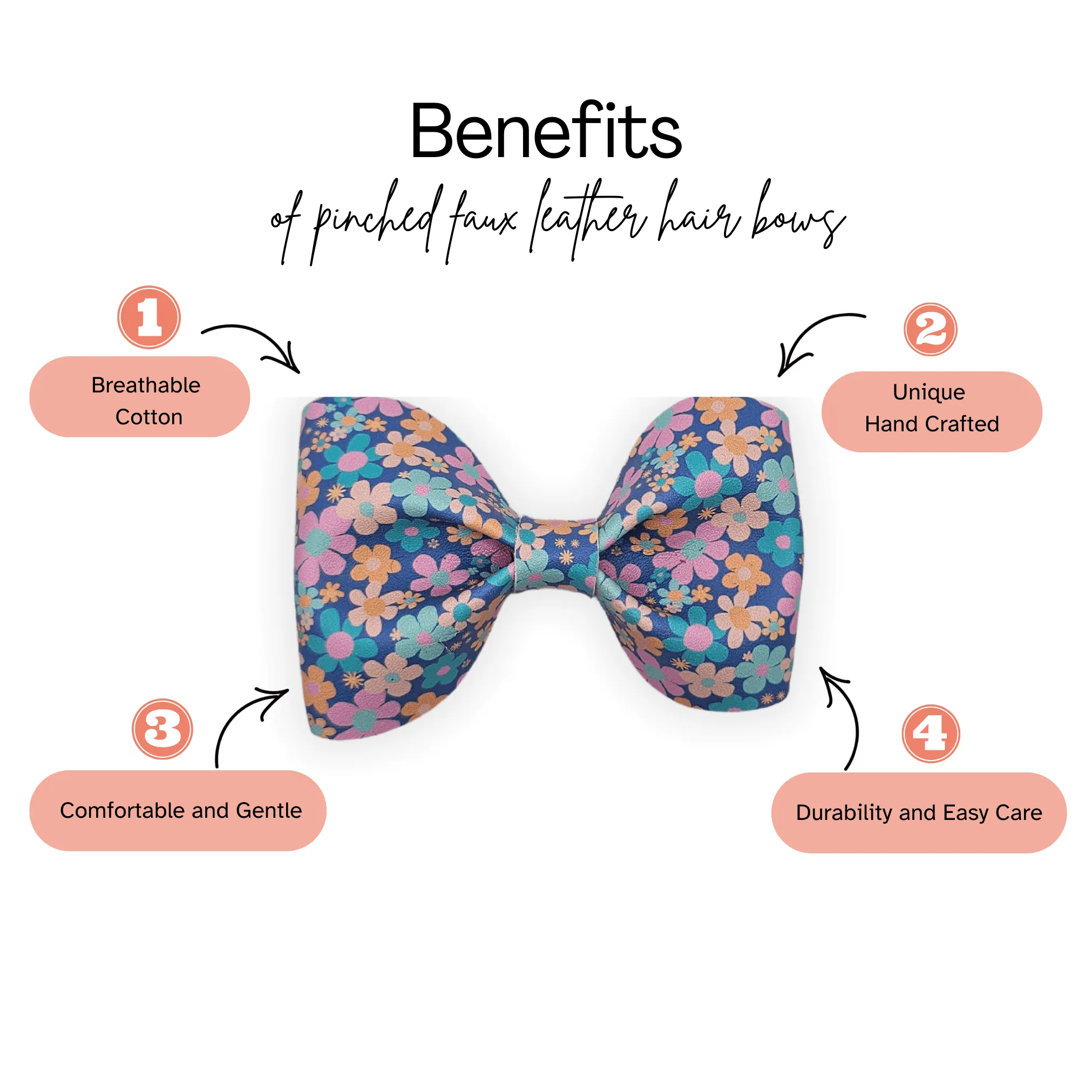 Colorful Smiles Pinch Hair Bow