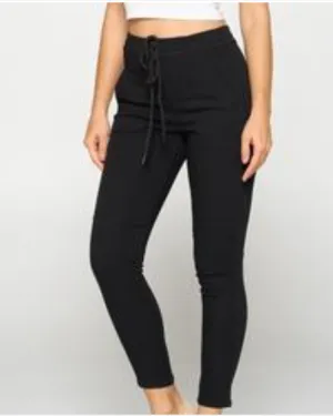 comfortable living black drawstring pants