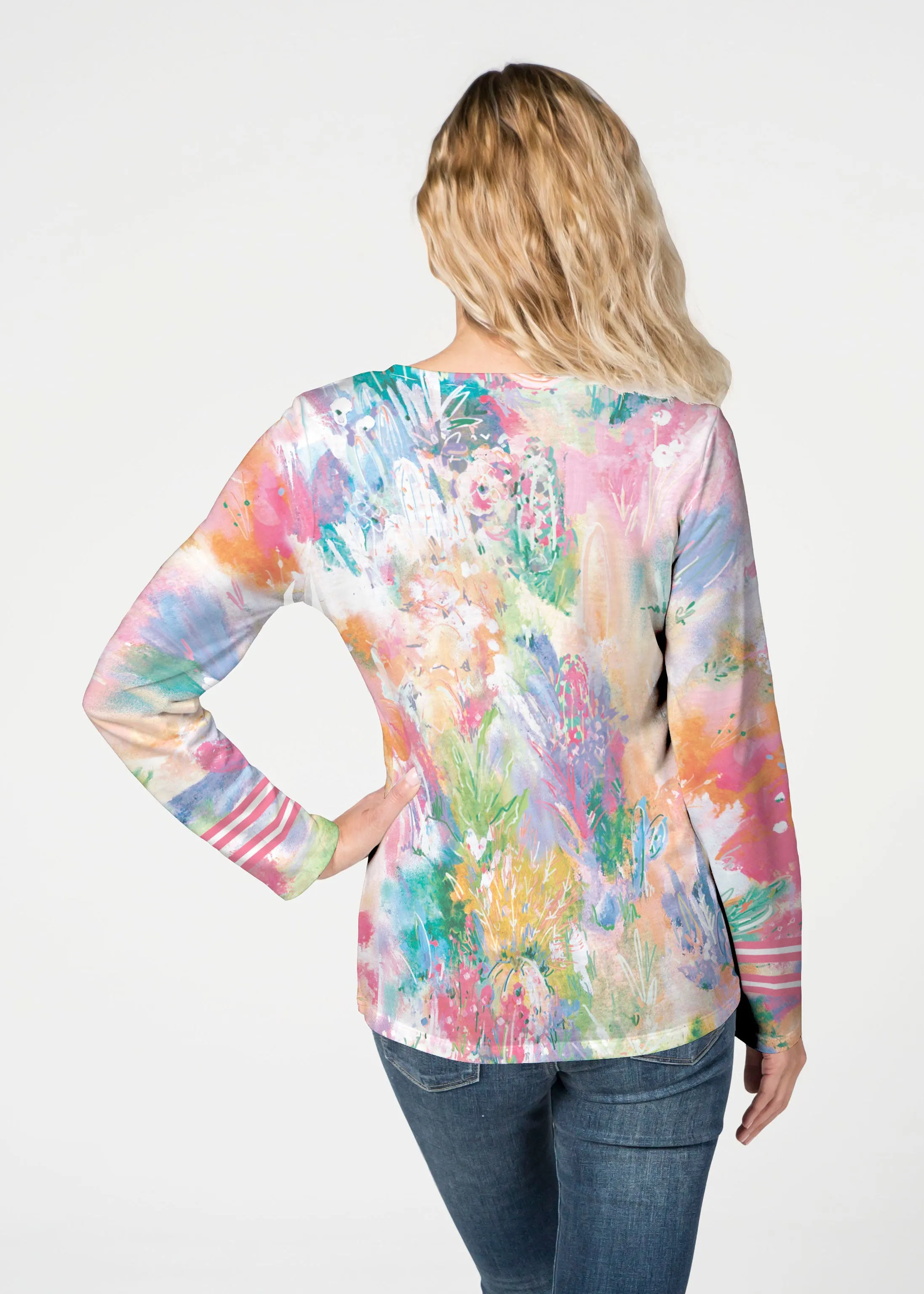 Cool Desert Vibes (17232) ~ French Terry V-neck Top