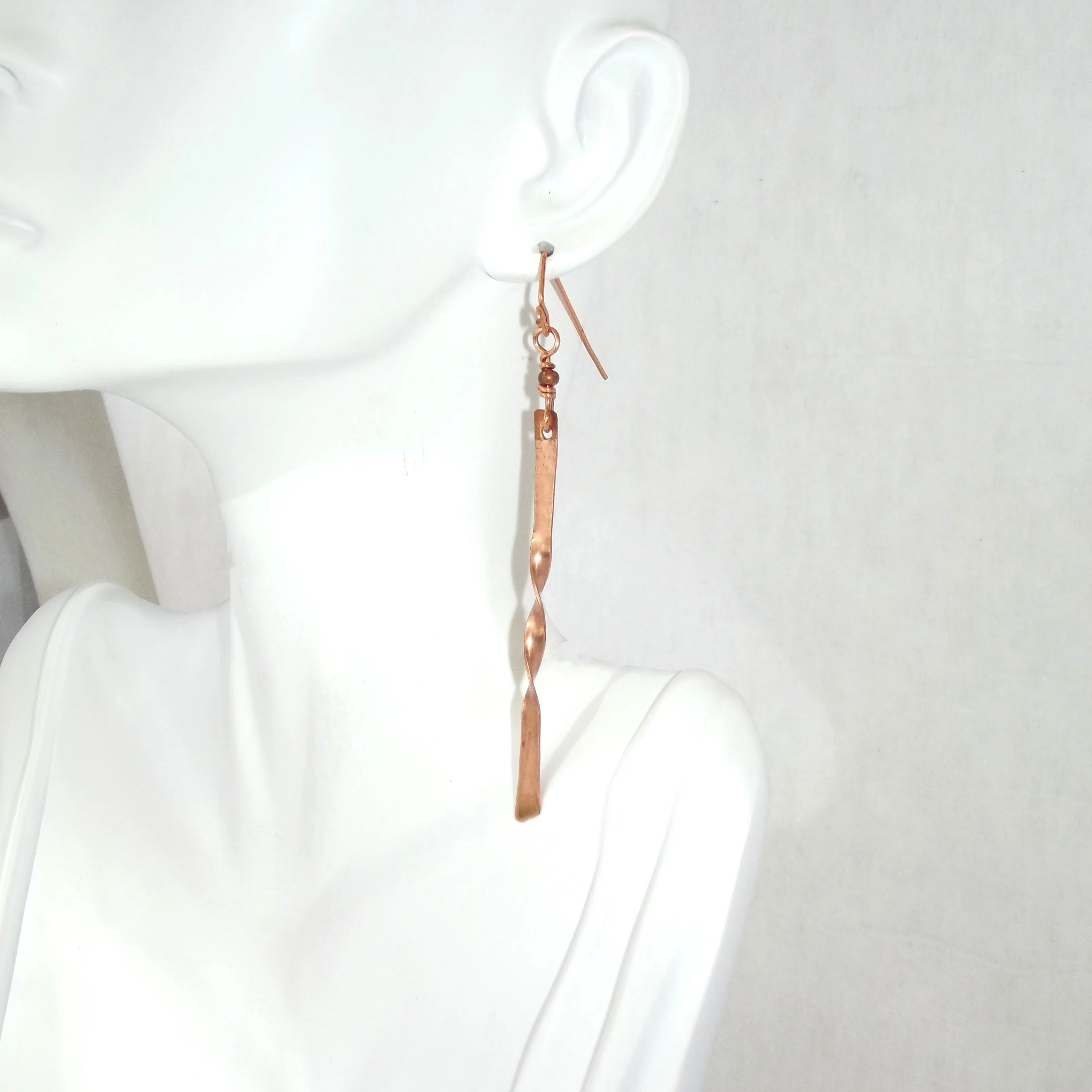 Copper Twist Earrings