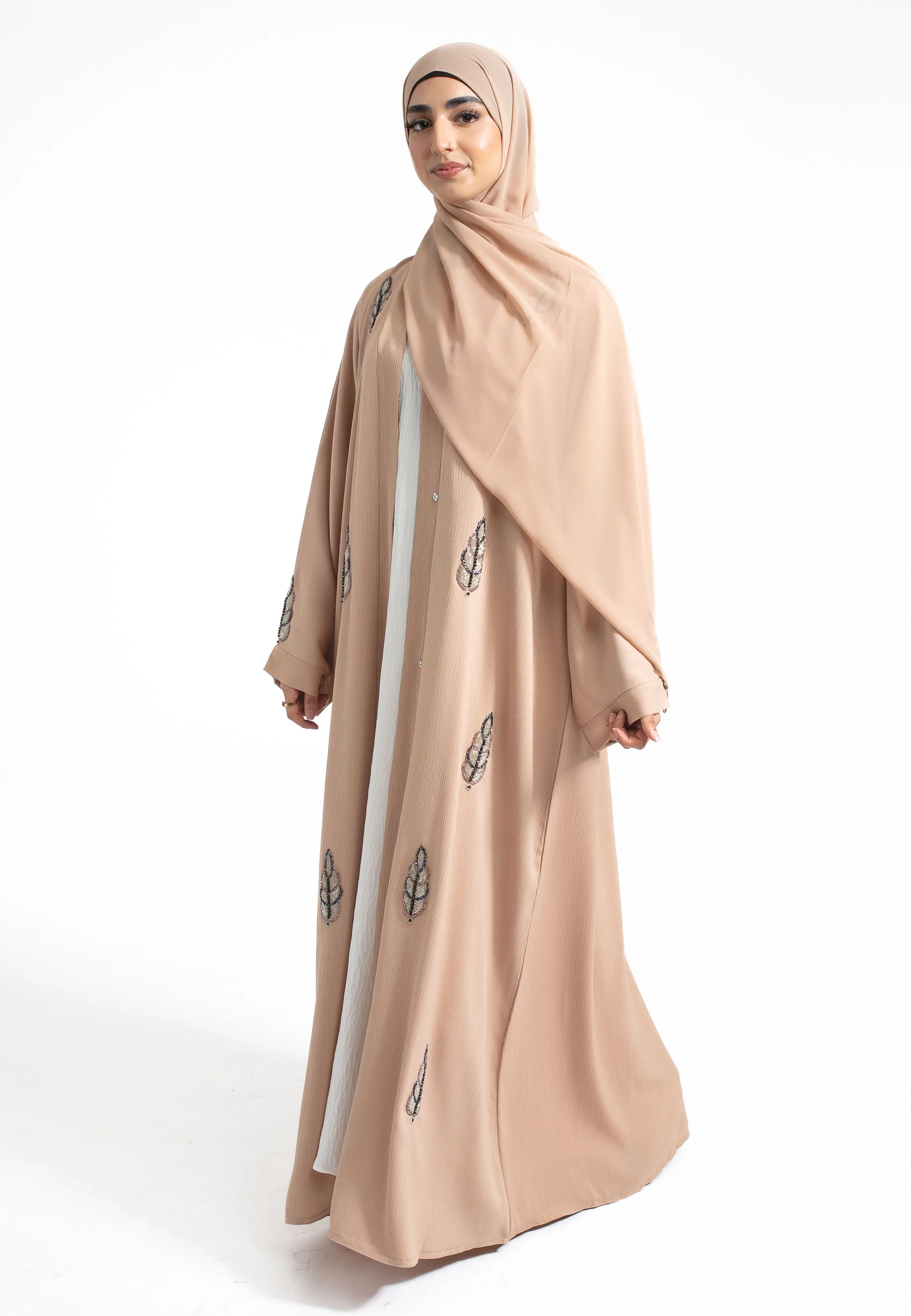 Cosmic Almond Open Abaya (Premium)