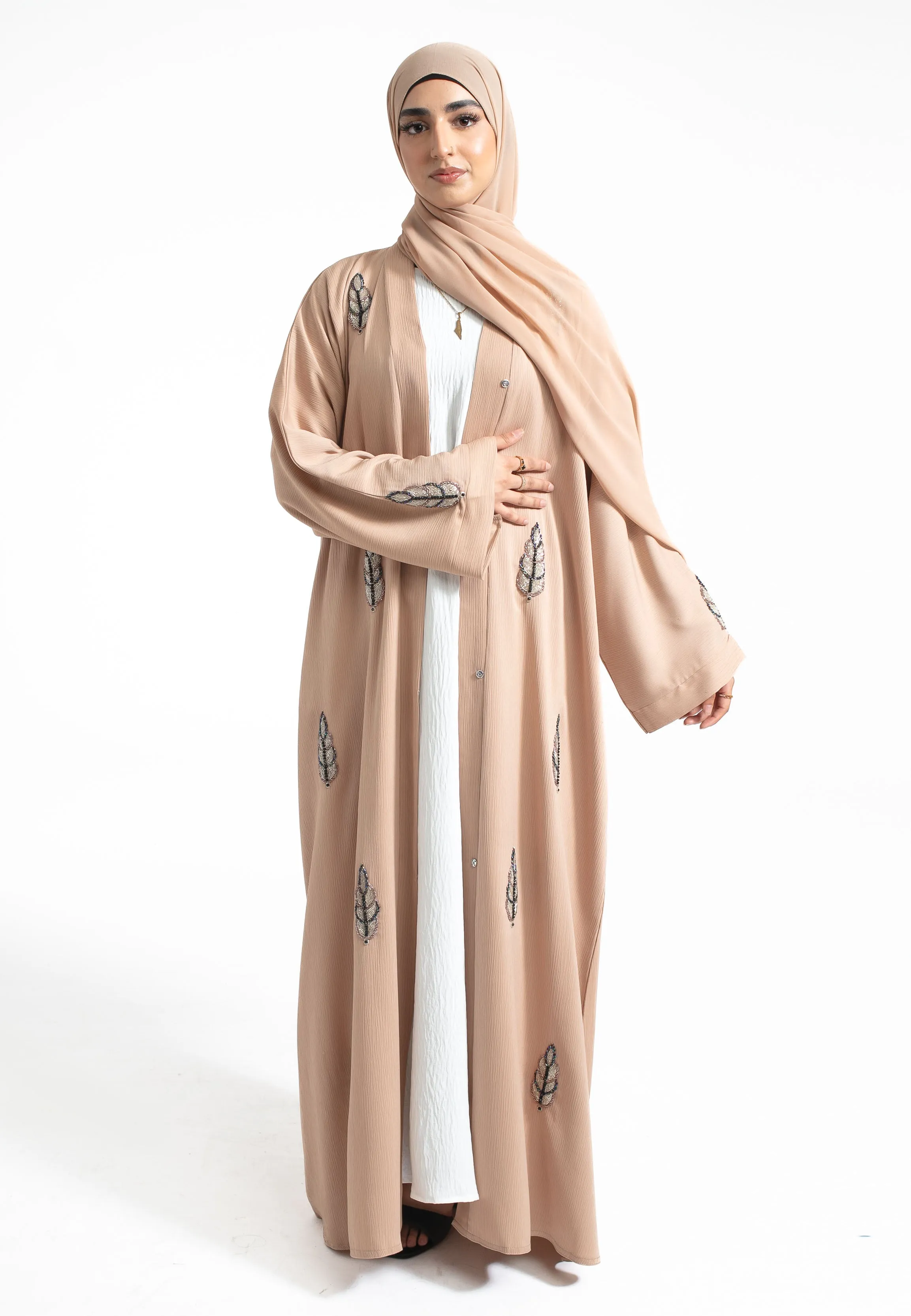 Cosmic Almond Open Abaya (Premium)