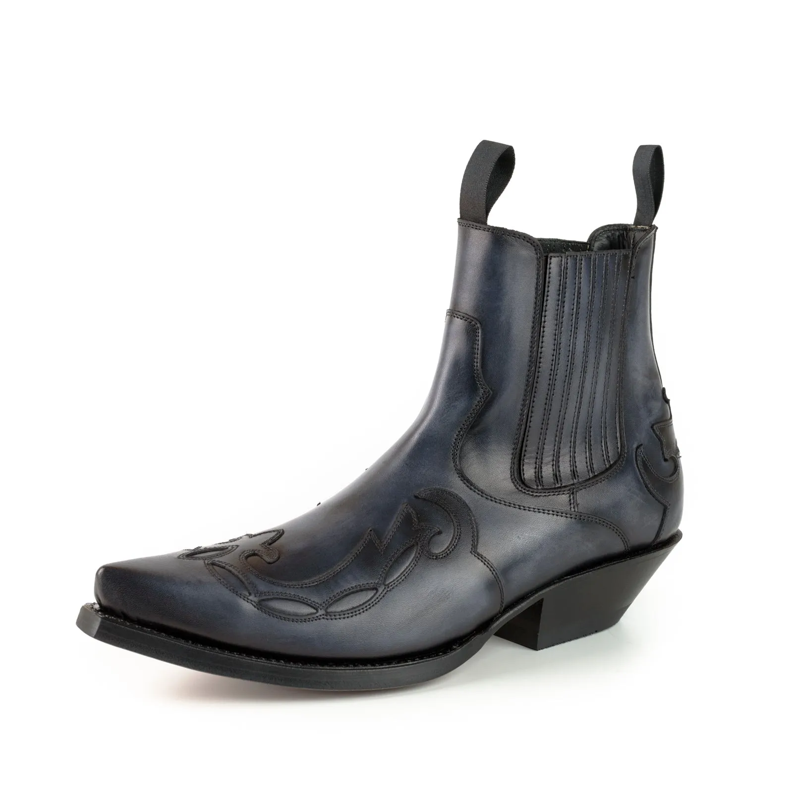 Cowboy Boots or Ankle Boots for Women and Men, Handcrafted, Gray Leather, Urban 1931
