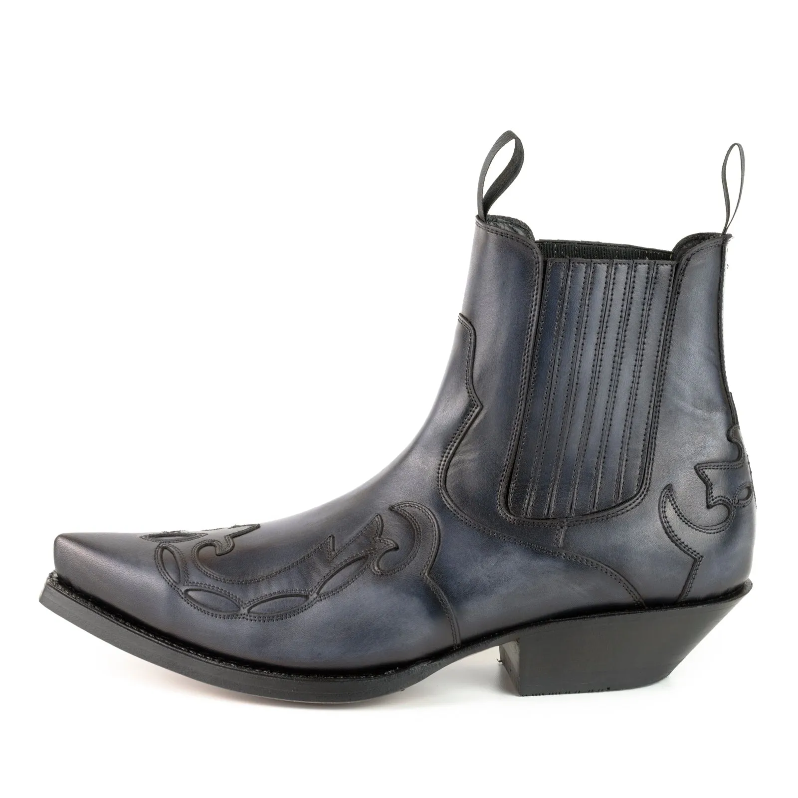 Cowboy Boots or Ankle Boots for Women and Men, Handcrafted, Gray Leather, Urban 1931