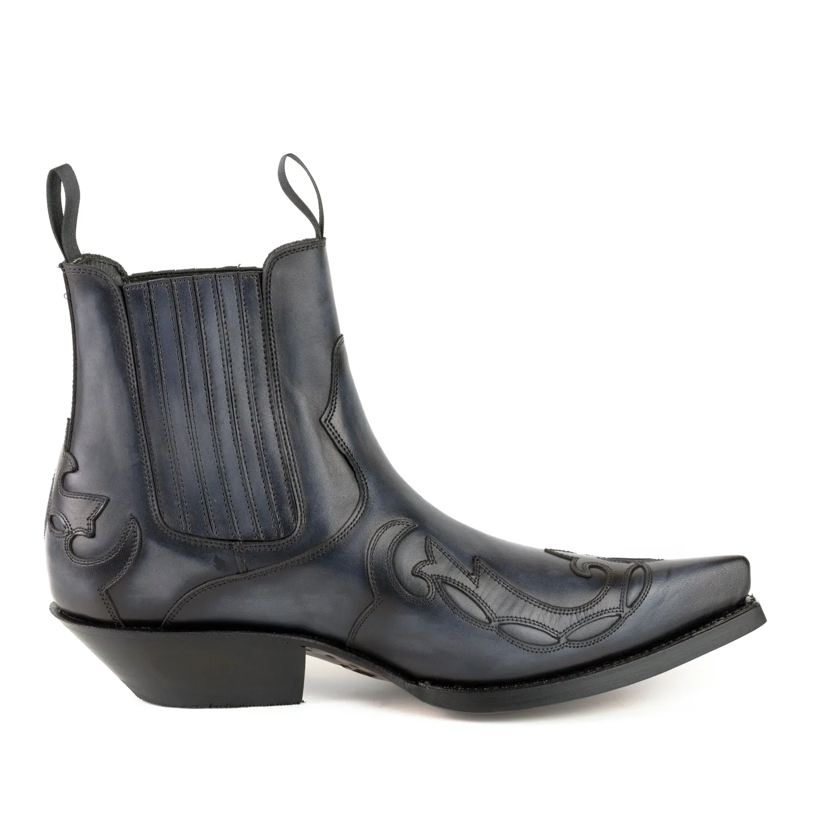 Cowboy Boots or Ankle Boots for Women and Men, Handcrafted, Gray Leather, Urban 1931