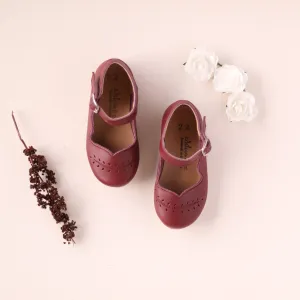 Cranberry Cosecha Mary Janes {Children's Leather Shoes}