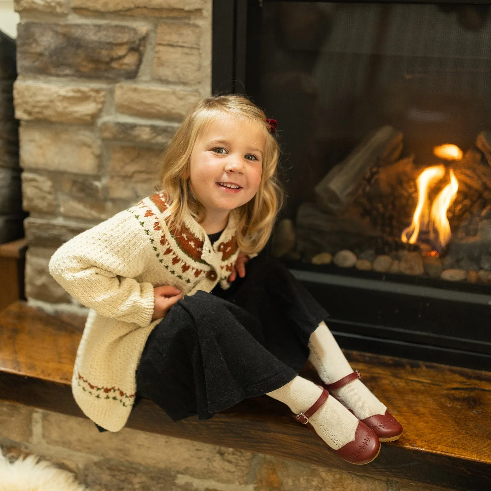Cranberry Cosecha Mary Janes {Children's Leather Shoes}