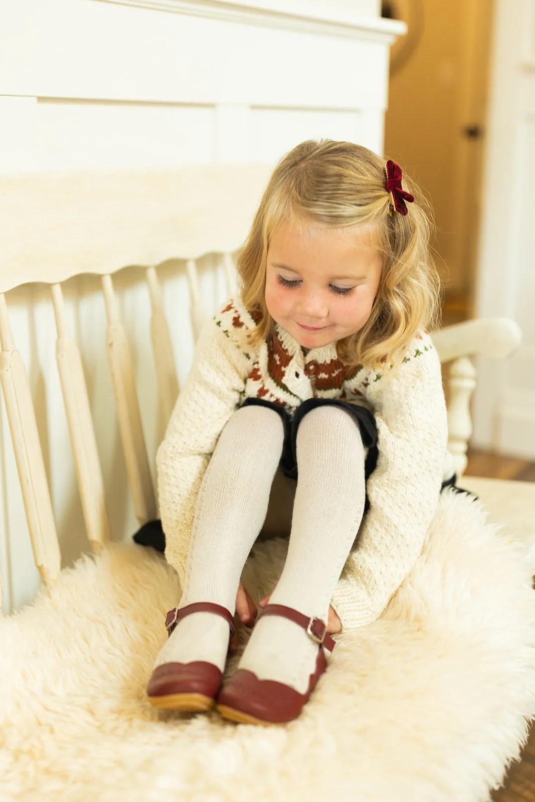 Cranberry Cosecha Mary Janes {Children's Leather Shoes}