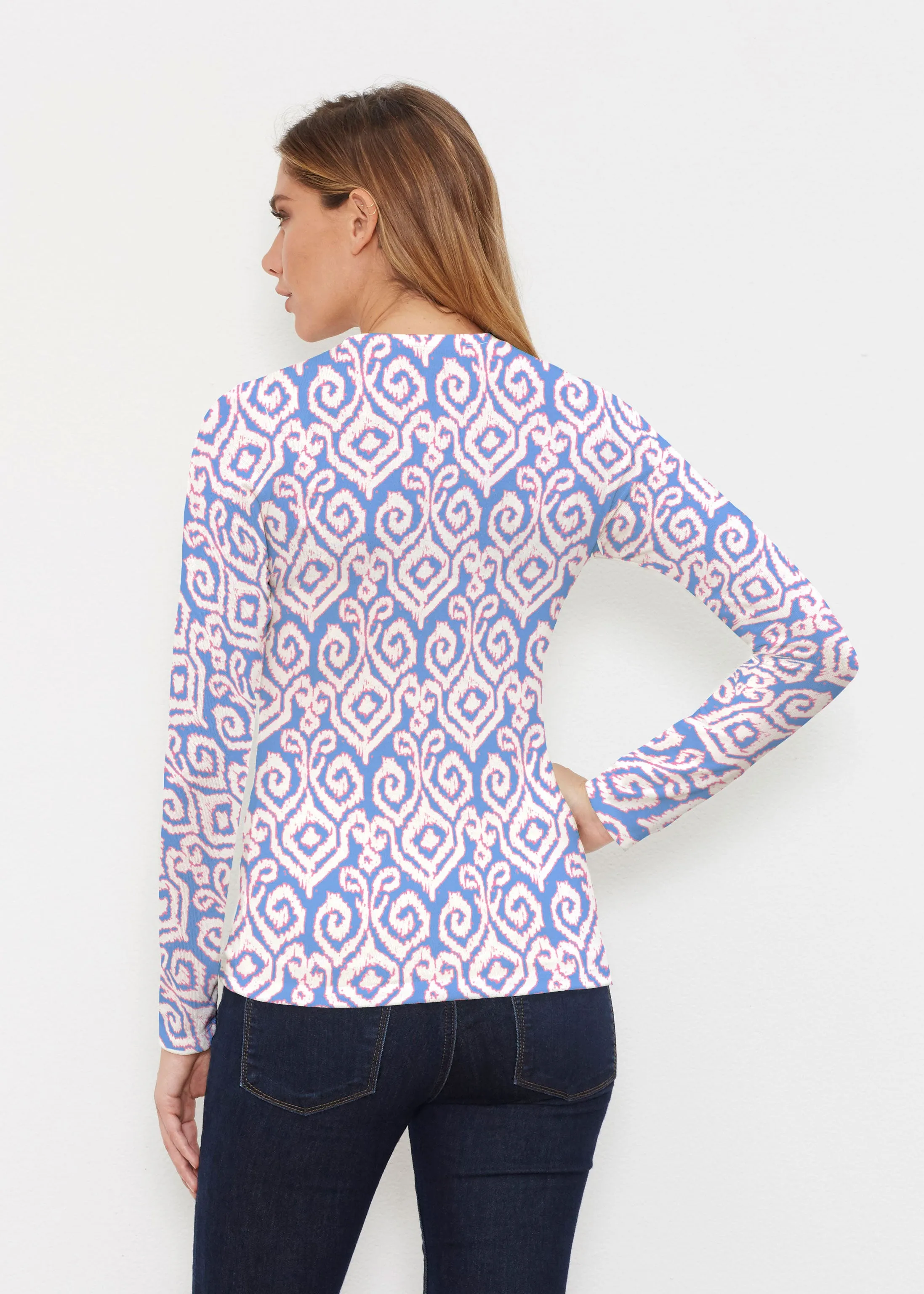 Crayola Royal (8023) ~ Butterknit Long Sleeve V-Neck Top