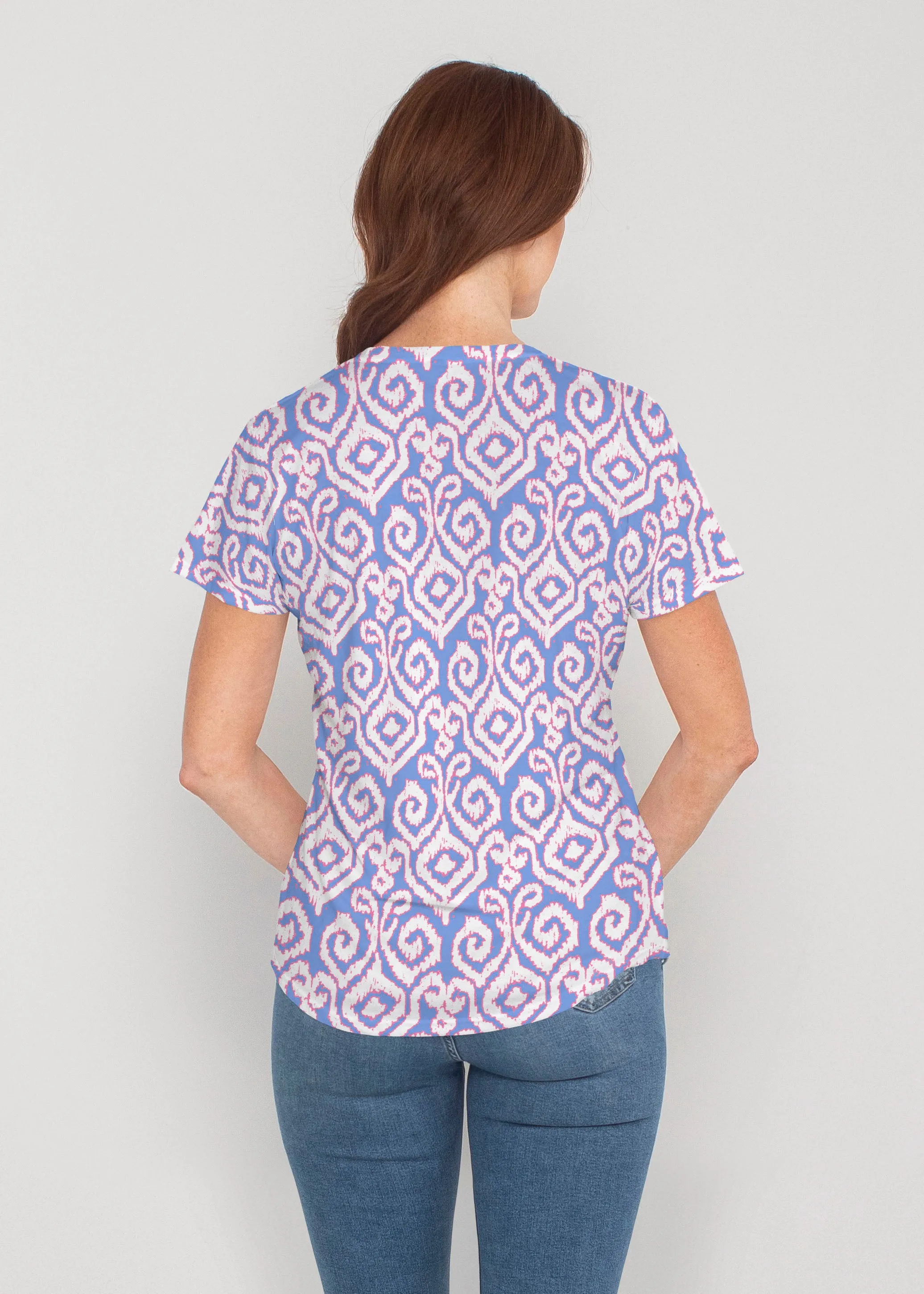Crayola Royal (8023) ~ Contoured Tri-Blend Scoop Tee
