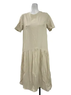 Cream Pleated Dress OSN